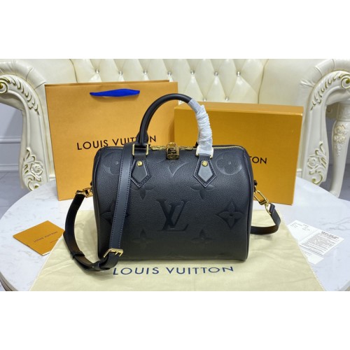 Louis Vuitton M59273 Speedy Bandoulière 25 handbag in Black Monogram Empreinte leather Louis Vuitton M59273 Speedy Bandoulière 25 handbag in Black Monogram Empreinte leather