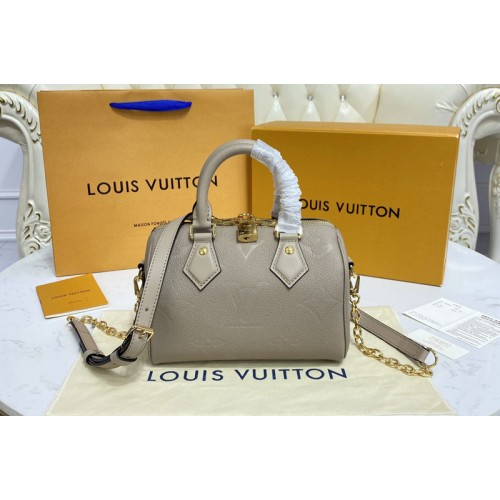 Louis Vuitton M58958 Speedy Bandoulière 20 handbag in Grey Monogram Empreinte leather