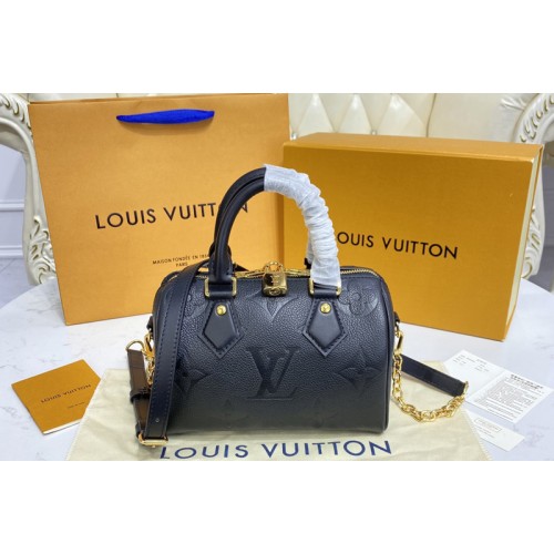 Louis Vuitton M58953 Speedy Bandoulière 20 handbag in Black Monogram Empreinte leather