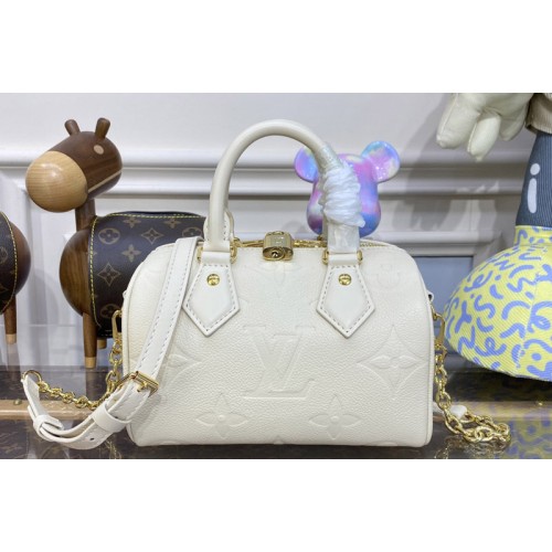 Louis Vuitton M58954 Speedy Bandoulière 20 handbag in Beige Monogram Empreinte leather