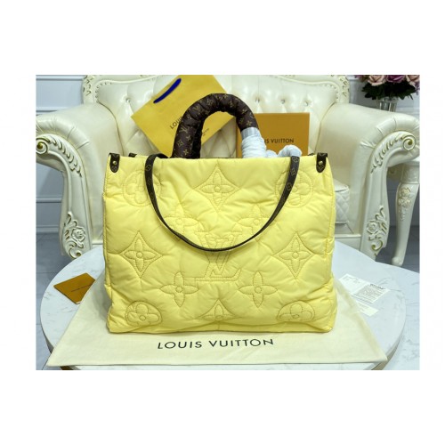 Louis Vuitton M59007 OnTheGO GM tote bag in Yellow Econyl regenerated nylon