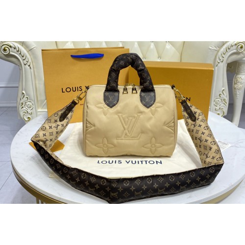 Louis Vuitton M59009 Speedy Bandoulière 25 handbag in Beige Econyl regenerated nylon