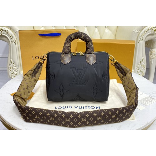 Louis Vuitton M59008 Speedy Bandoulière 25 handbag in Black Econyl regenerated nylon
