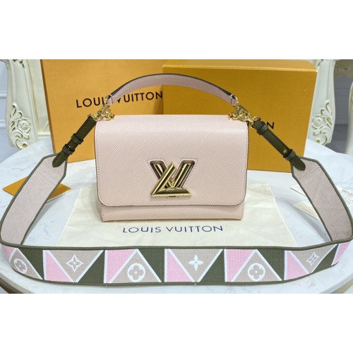 Louis Vuitton M59028 Twist MM handbag in Rose Jasmin Epi leather