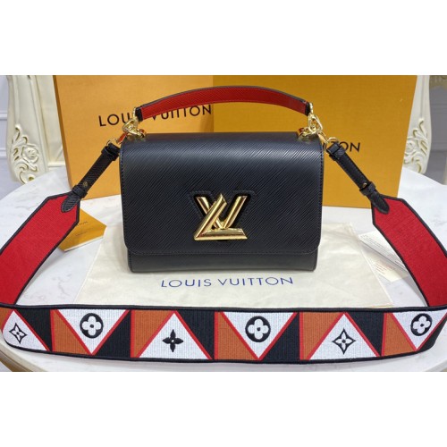 Louis Vuitton M59027 Twist MM handbag in Black Epi leather