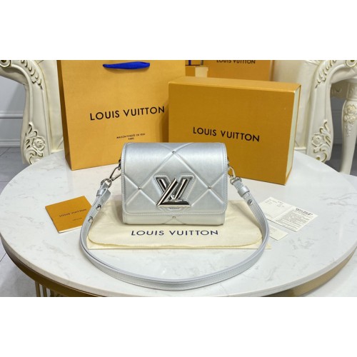Louis Vuitton M59031 Twist PM handbag in Argent Sheepskin leather