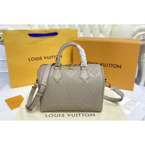 Louis Vuitton M59273 Speedy Bandoulière 25 handbag in Tourterelle Monogram Empreinte leather Louis Vuitton M59273 Speedy Bandoulière 25 handbag in Tourterelle Monogram Empreinte leather