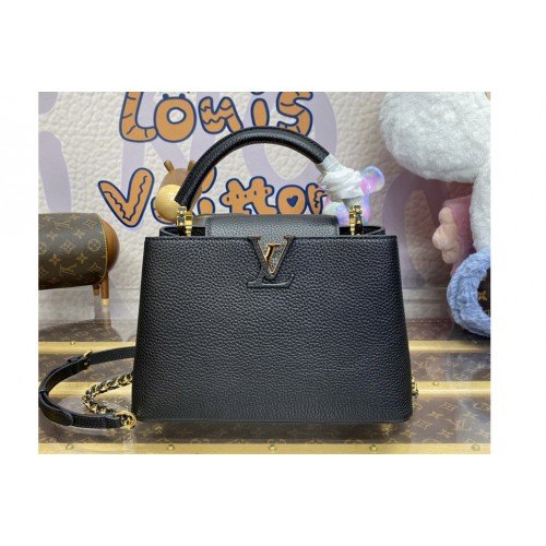 Louis Vuitton M59653 Capucines BB Bag in Black Taurillon leather