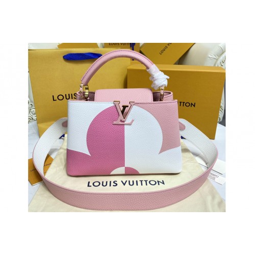 Louis Vuitton M59532 Capucines BB handbag in Pink Cream Taurillon leather