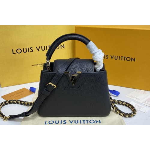 Louis Vuitton M59928 Capucines Mini handbag in Black Taurillon leather