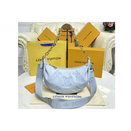 Louis Vuitton M59825 Over The Moon Bag in Blue Quilted and embroidered smooth calf leather Louis Vuitton M59825 Over The Moon Bag in Blue Quilted and embroidered smooth calf leather