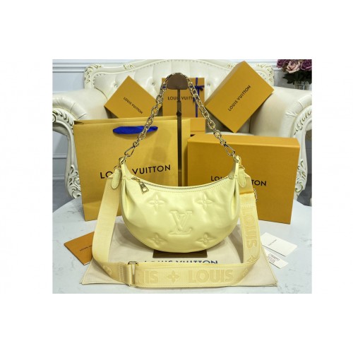 Louis Vuitton M59823 Over The Moon Bag in Yellow Quilted and embroidered smooth calf leather Louis Vuitton M59823 Over The Moon Bag in Yellow Quilted and embroidered smooth calf leather