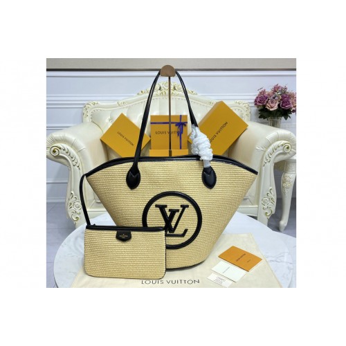 Louis Vuitton M59808 Saint Jacques Bag in Black Synthetic knitted raffia