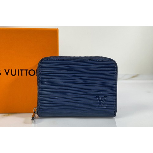 Louis Vuitton M60152 Zippy coin purse in Blue Epi Leather