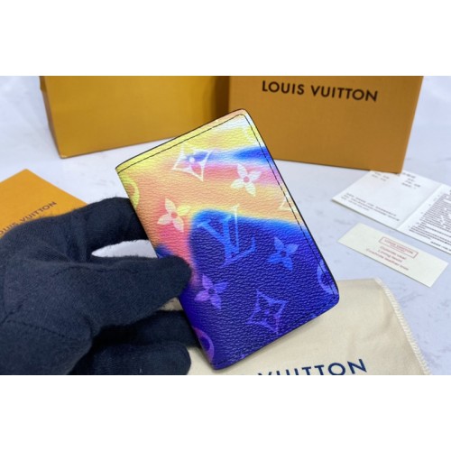 Louis Vuitton M80956 Pocket Organizer Wallet in Monogram Sunset coated canvas