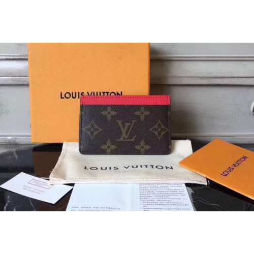Louis Vuitton M60703 Card Holder in Red Monogram Canvas
