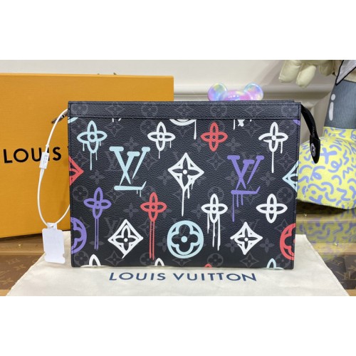 Louis Vuitton M81803 Pochette Voyage in Monogram Eclipse canvas