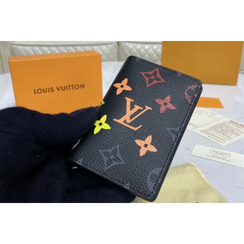 Louis Vuitton M61696 Pocket Organizer wallet in Monogram Eclipse Canvas