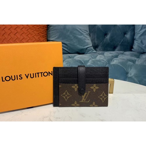 Louis Vuitton M61730 Card Holder Wallet Monogram Canvas And Black Calf Leather
