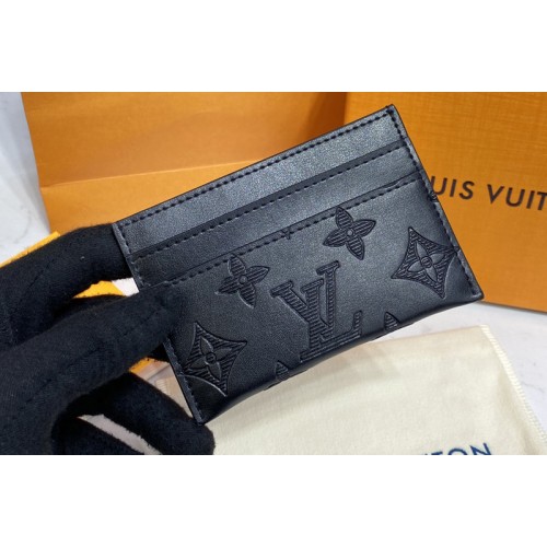Louis Vuitton M81022 Card Holder in Black Monogram Empreinte leather