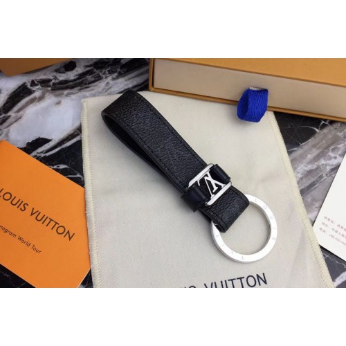 Louis Vuitton M62709 Dragonne Key Holder Monogram Eclipse Canvas Silver Hardware