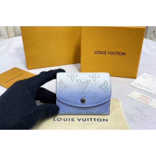 Louis Vuitton M80491 Iris XS wallet in Gradient Blue Mahina perforated calf leather