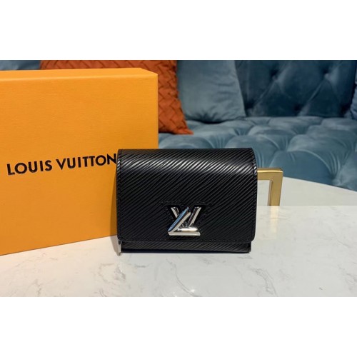 Louis Vuitton M63322 Twist XS Wallet Black Epi leather