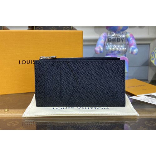 Louis Vuitton M62914 Coin Card Holder Wallet in Taiga cowhide leather