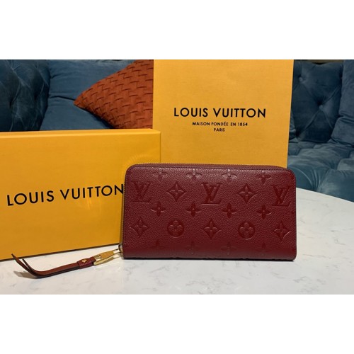 Louis Vuitton M68571 Zippy wallet Burgundy Monogram Empreinte Leather