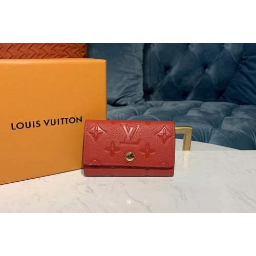 Louis Vuitton M63708 6-Key Holder Red Monogram Empreinte leather