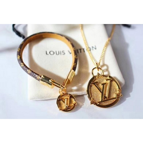Louis Vuitton M6572F Lvxlol Diamond Bracelet and Necklace