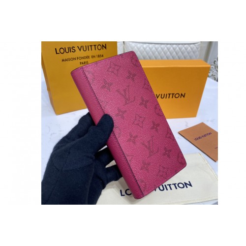 Louis Vuitton M30757 Brazza wallet in Red Taigarama Canvas