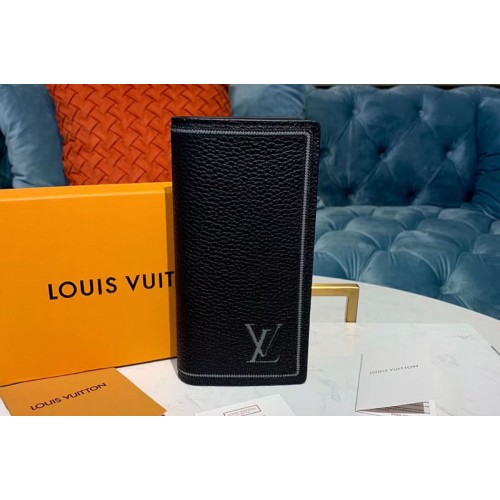 Louis Vuitton M66540 Brazza Wallets Black Taurillon leather