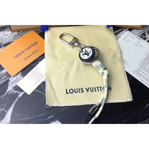 Louis Vuitton M67224 MR Louis Bag Charm and Key Holder Damier Azur Canvas