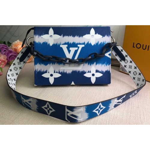 Louis Vuitton M69136 Escale Poche Toilette 26 Bag With Strap in Blue Monogram Canvas
