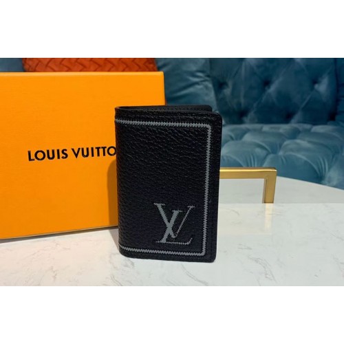 Louis Vuitton M68209 Pocket Organizer Black Taurillon leather