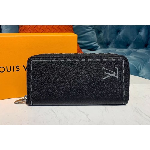 Louis Vuitton M68228 Zippy Vertical Wallet Black Taurillon leather