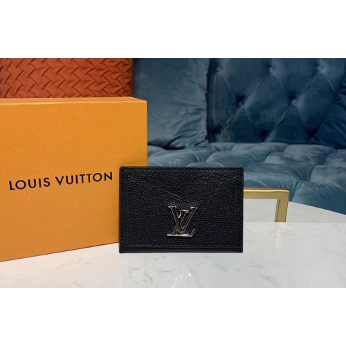 Louis Vuitton M68556 Lockme card holder Black Calf leather