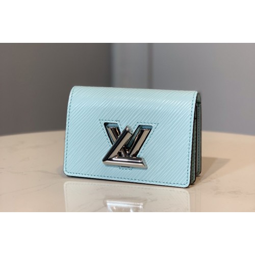 Louis Vuitton M68757 Twist Multicartes Wallet in Blue Epi leather