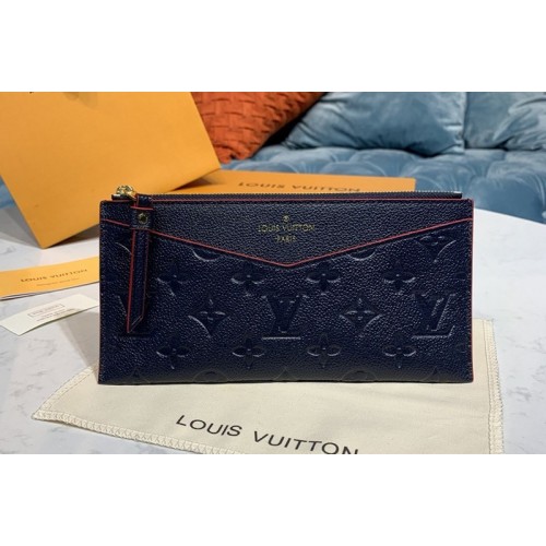 Louis Vuitton M68713 Pochette Melanie BB Bag in Navy Blue Red Monogram Empreinte leather