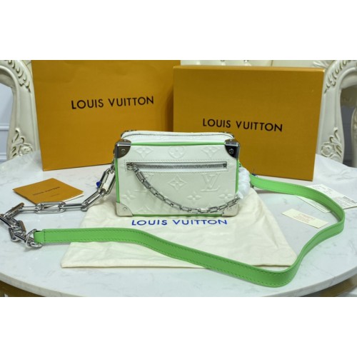 Louis Vuitton M44735 Mini Soft Trunk men bag in White Monogram Canvas