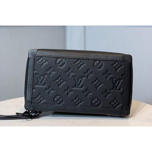 Louis Vuitton M68986 Soft Trunk Clutch in Black Taurillon Monogram leather