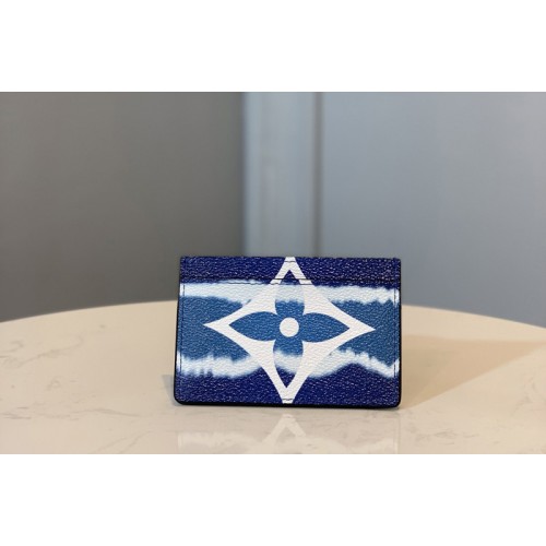 Louis Vuitton M69115 Escale Card Holder In Blue Monogram Canvas