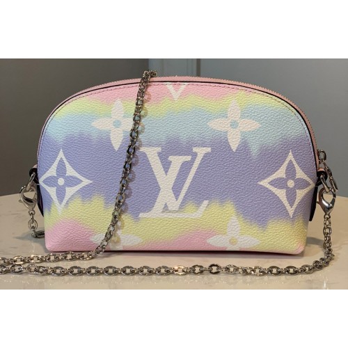 Louis Vuitton M69139 Escale Pochette Cosmetique Chain Bag In Pink Monogram Canvas