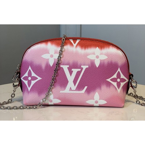 Louis Vuitton M69138 Escale Pochette Cosmetique Chain Bag In Red Monogram Canvas