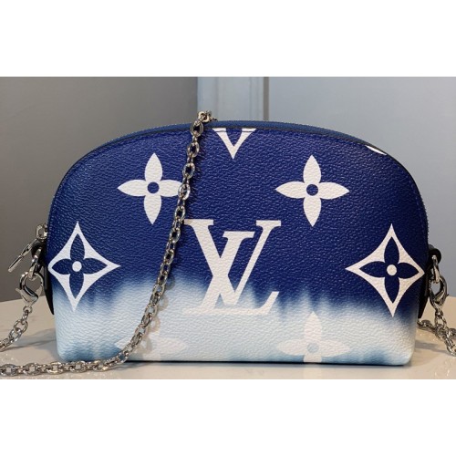 Louis Vuitton M69138 Escale Pochette Cosmetique Chain Bag In Blue Monogram Canvas
