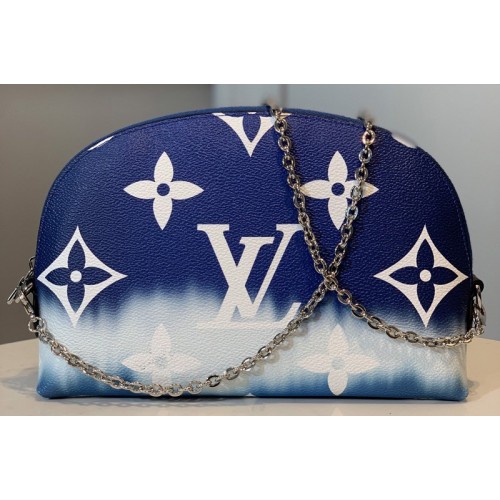 Louis Vuitton M69138 Escale Pochette Cosmetique Chain Bag In Blue Monogram Canvas