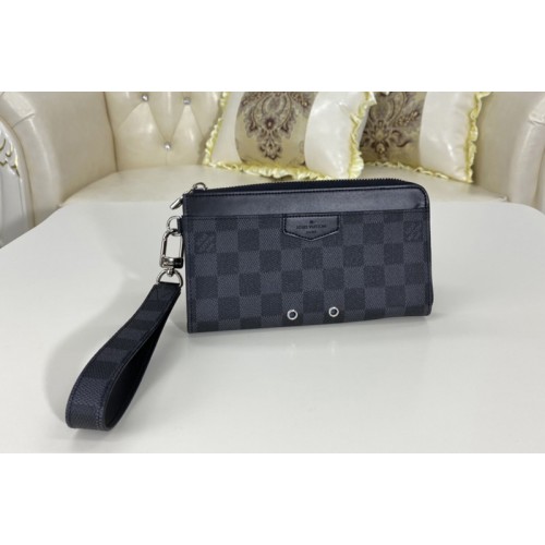 Louis Vuitton M69409 Zippy Dragonne wallet in Damier Graphite Canvas