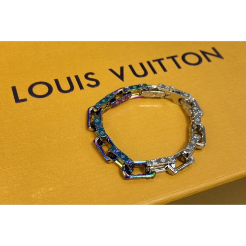 Louis Vuitton M69468 Monogram Chain bracelet in Silver Rainbow
