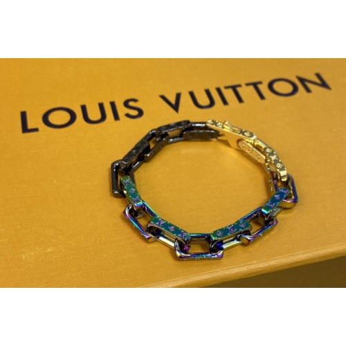 Louis Vuitton M69468 Monogram Chain bracelet in Gold Rainbow